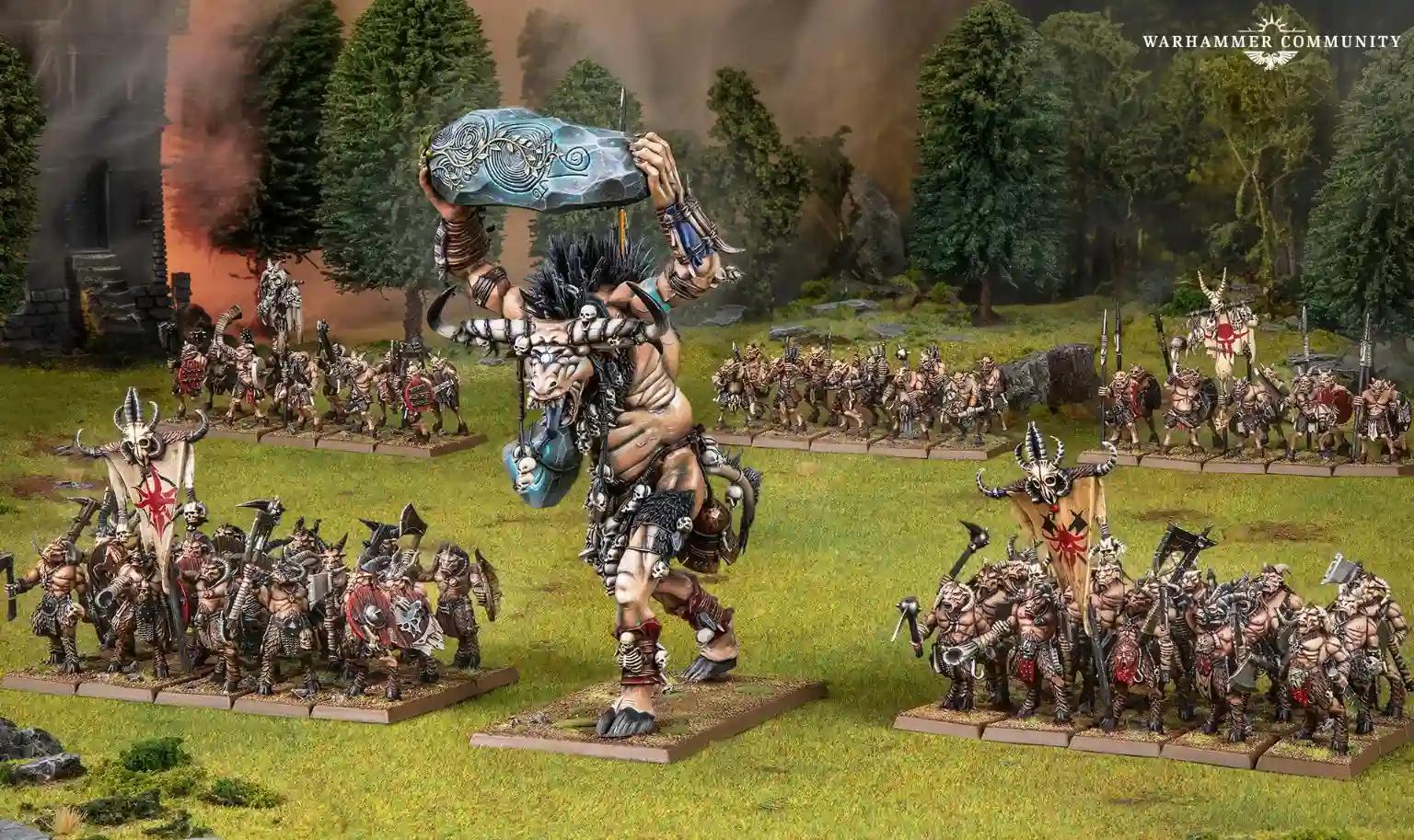 Ejército de miniaturas de Hombres Bestia de The Old World