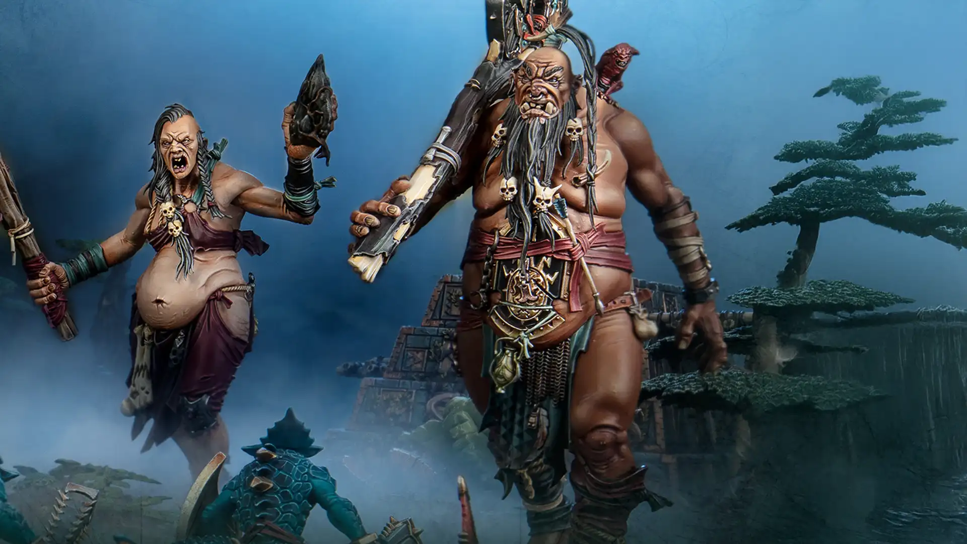 Nuevas miniaturas de los Hijos de Behemat con Gargantes y bestias gigantes