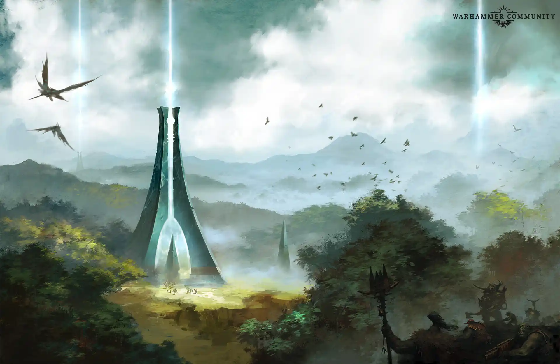 Portal exodita en un mundo aeldari