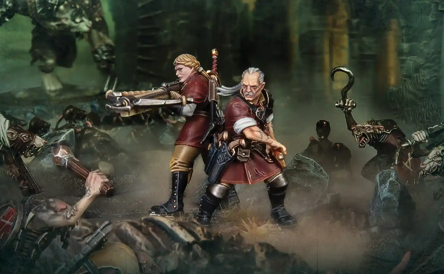 Galen and Doralia ven Denst de Ciudades de Sigmar luchando contra los Skaven