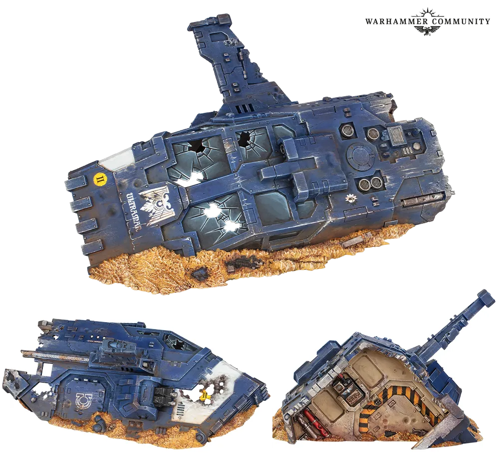 Detalle de la Thunderhawk estrellada