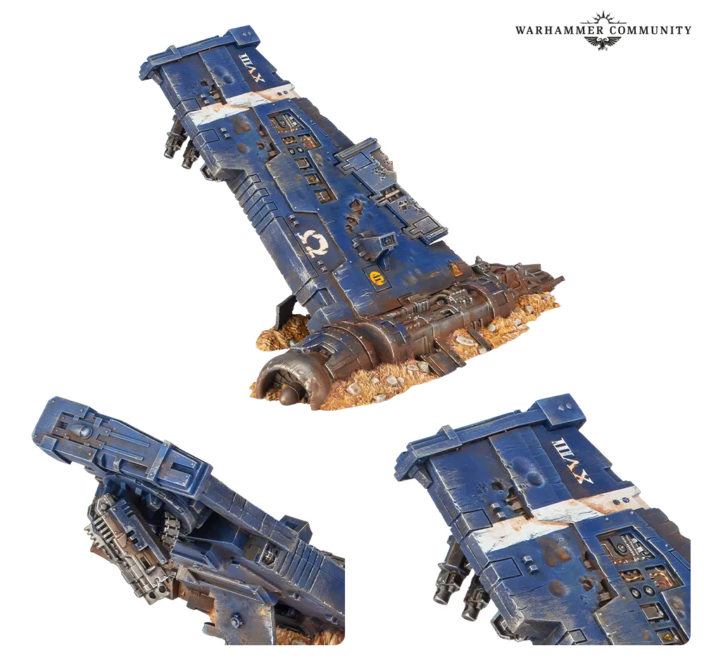 Escenografía Thunderhawk sobre campo de batalla